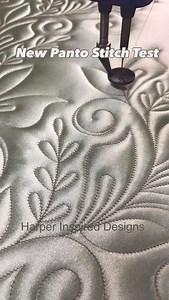 Just a delicate vine E2E pantograph with soft swirls that nests from row to row. ‘Harvest’ On my website: harperdesigns.ca #harperlongarmquilting #longarmquiltersofinstagram #e2e #pantograph #edgetoedgequilting #harperinspireddesigns #longarmquilting | Harper Longarm Quilting
