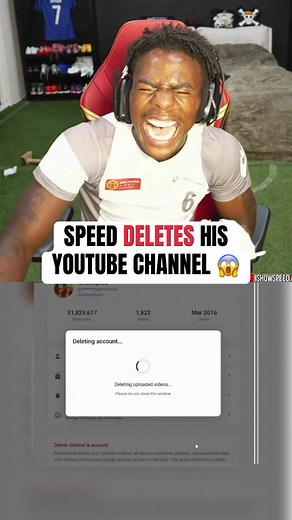 IShowSpeed Deletes YouTube Channel: Fans React with Shock and Sadness