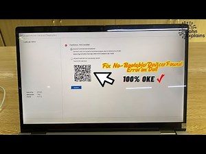how to fix No Bootable Device Found on Laptop dell