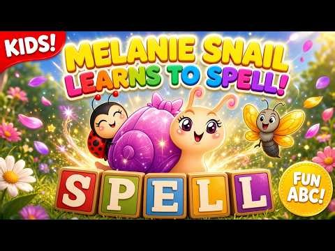 Melanie Snail Learns to Spell ! 🐌✨ | Fun Spelling Adventure for Kids