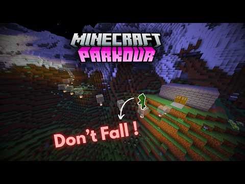 Minecraft Parkour, But the video ends if I fall.