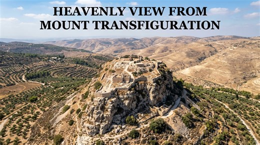 Mount of Transfiguration | Aerial View of a Biblical Site in Israel ⛰️✨ Rising above the Jezreel Valley, Mount Tabor is traditionally identified as the Mount of Transfiguration — the place where, according to the Gospels, Jesus was revealed in glory before His disciples. From the air, the mountain’s distinct rounded summit stands apart from the surrounding plains, making it one of the most recognizable landmarks in northern Israel. Ancient pathways wind toward the top, where historic churches an