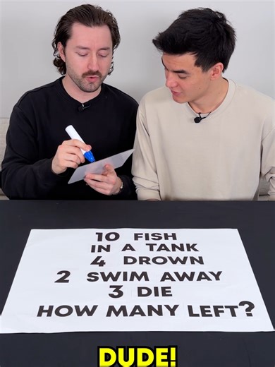 How Many Fish Left In The Tank?! #riddle #puzzle #challenge