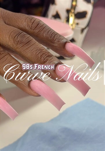 90s French Cursive Nails Trend
