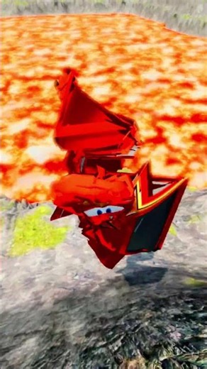 Cars vs Giant Lava Pit – BeamNG.drive 27 #beamng #shorts #beamngdrive #car #usa #viral