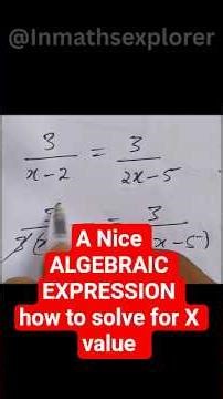 Solving Algebraic EXPRESSION Equation #shorts #algebra #algebraicexpression