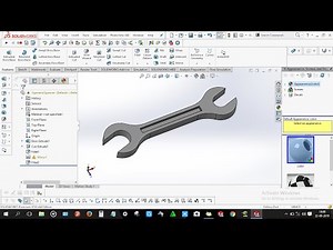 How to design OpenEnd Spanner in solidworks