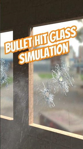 Houdini 20.5 Bullet Hit Glass Simulation | RBD, Pyro, Karma XPU #houdinifx #houdini @houdini3d