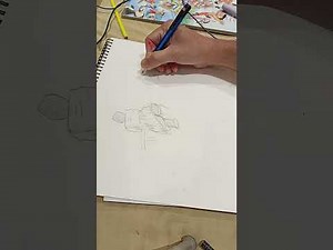 Figure study body line drawing live