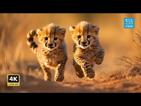 Cheetah Cubs on the Run: 4K Adventure in the African Savanna