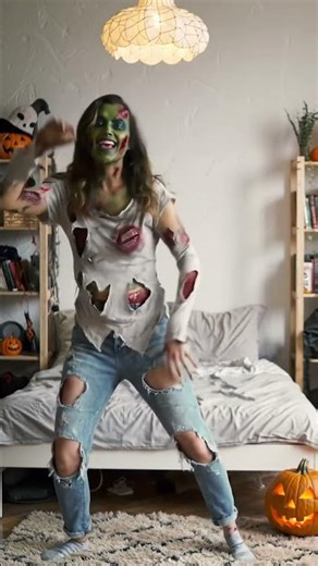 Zombie Girl's Epic Halloween Dance Moves #Halloween
