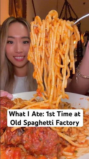 What I ate: 1st time at OLD SPAGHETTI FACTORY 🍝 #losangeles #foodie #italian