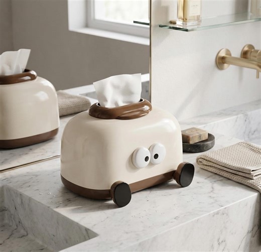 Cute Cartoon Tissue Box Cover – Funny Character Holder With Big Eyes, Modern Desk Decor for Office, Bedroom or Kids Room - Etsy