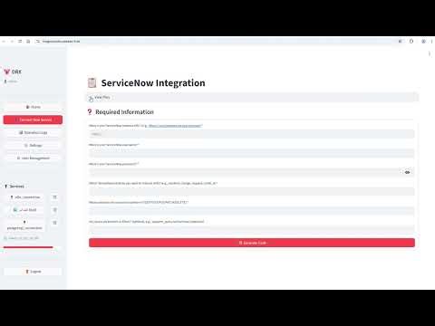 MegaClaw AI Platform | Add Connect to ServiceNow