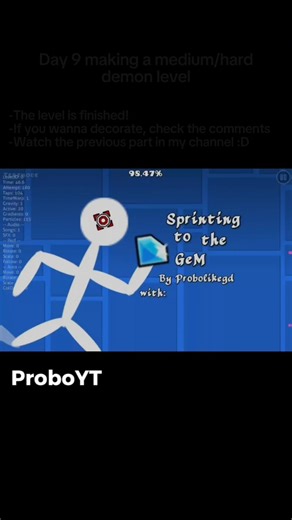 Day 9 making an easy/medium demon level #geometrydash