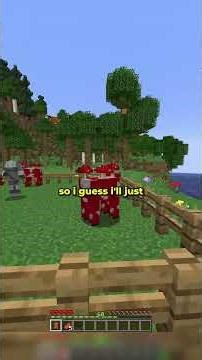 HIDING AS MOOSHROOM COW #minecraft #trending #viral