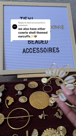 Petali Cowrie Earcuff: Unique Brass Jewelry from Kenya