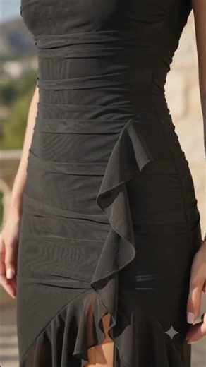 Obsessed with this Ruched Black Bodycon Midi 💃🔥