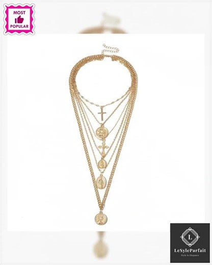 Cross and Virgin Mary Pendant Necklace