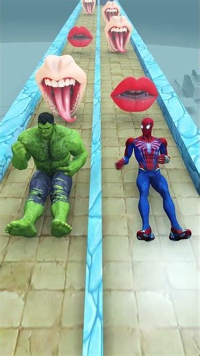 New Kiss or Save Run Spider-man vs Hulk Funny Epic Challenge!