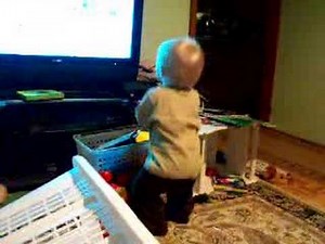 Max dancing to the Backyardigans theme