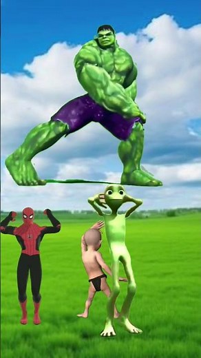Hulk |Green Alien |Spider Man |Full Dance Video in HD#shorts #shortvideo #greenalien #spiderman#danc