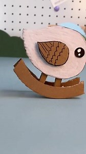 Moving Toy Bird Using Cardboard #cardboardcraft #toycraft #birdcraft #diytoy #papercraft #movingtoy #recycledcraft #funwithcardboard #easycraftidea #handmadecraft | paper craft ideas