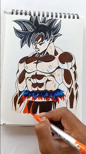 Goku mui drawing challenge. #shorts