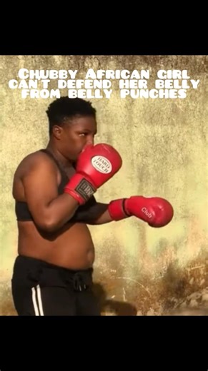 Chubby African girl boxing belly punch #belly #bellyfat #bodypositivity #shorts #boxing #chubby