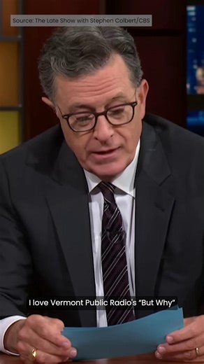 👋 Hey, that’s us! Vermont Public’s But Why: A Podcast for Curious Kids got a shoutout from NPR CEO Katherine Maher and The Late Show with Stephen Colbert last night, highlighting how local public media stations keep us connected from coast to coast. 🎧 Listen to But Why wherever you get your podcasts: https://www.vermontpublic.org/podcast/but-why-a-podcast-for-curious-kids | Vermont Public
