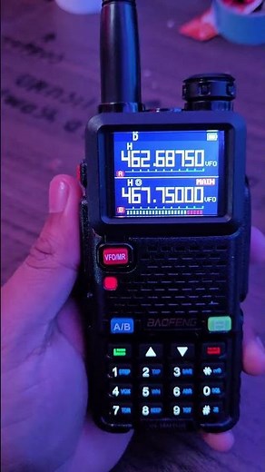 Baofeng and a target radio communicating