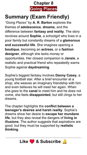 Going Places Class 12 Summary, One Shot , Explanation, English Core Flamingo Chapter 8 ncert notes