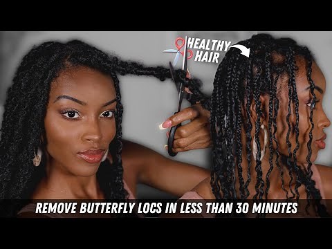 EASIEST WAY TO TAKE OUT YOUR BUTTERFLY LOCS... less than 30 min | Slim Reshae
