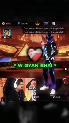 Gyan bhai you are a gem 💎❤️😍 ‪@GyanGaming‬ #freefire #gyangaming