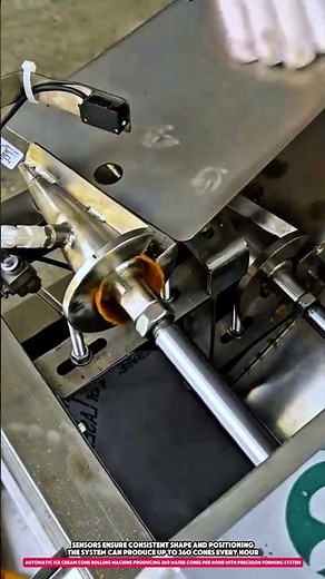 Automatic Ice Cream Cone Rolling Machine Producing 3,60Wafer Cones Per Hour with Precision Forming