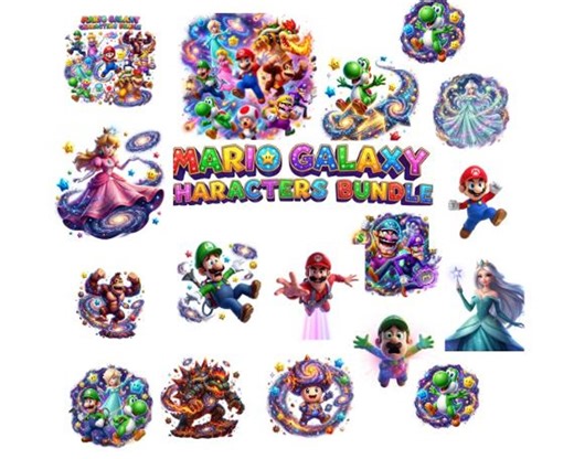 Editable Super Mario Galaxy PNG Images, Mario Galaxy Movie Clipart Bundle, Luigi Yoshi , Mario Galaxy Svg, 300 DPI Instant Download - Etsy