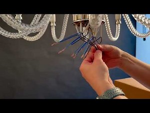 Connecting the wiring of the chandelier