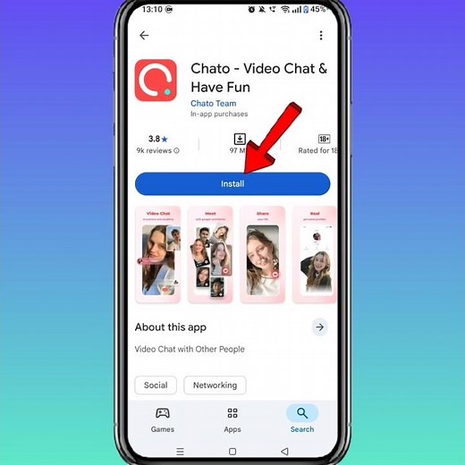 How To Install Chato Video Chat App On Android #chato #shorts