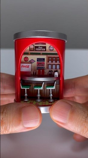 🥫CAPSULE SHOP!! Coca-Cola Brands Gahsapon Prize Miniature Shop in the Secret Coke Can #shorts