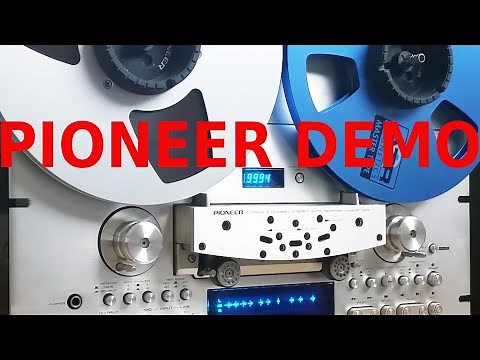 Pioneer RT-909 4-track reel to reel tape player functions & recording Demo