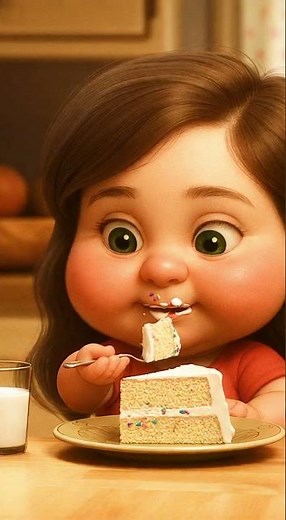 Cake #cartoon #animation #foodie #cute #viral #cake