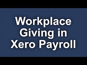 Deduct Charity Donations in Xero Payroll