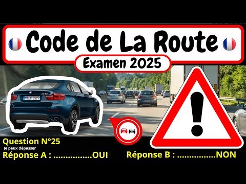 ✅ TEST GRATUIT DU CODE DE LA ROUTE 2025 🚗 #155