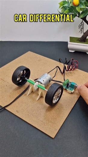 Car differential with dc motor | #dcmotor #automobile #techexperiments #tech #dcman #experiment