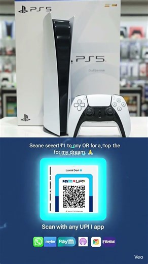 Please send ₹1 to my QR code. It's for my dream. 🙏"