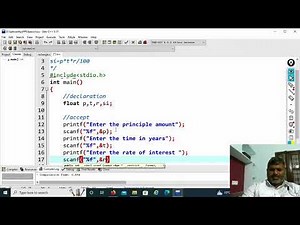 C2.4 program to find Simple Interest using C language | Beginners