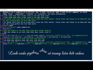 [code python in 1 minute] - Full code - Tính hệ số khai triển nhị thức newton - hàm math.comb().