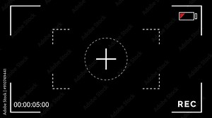 Screen Recording animation on transparent background, bland mode, element for motion graphic , seamless loop Stock Video