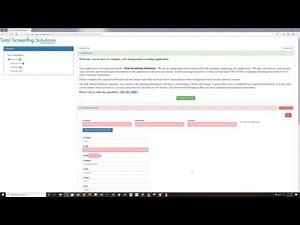 TOTAL SCREENING SOLUTIONS - BACKGROUND APPLICATION TUTORIAL
