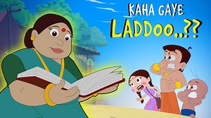 2M views · 131K reactions | Green Gold Animation Presents Chhota Bheem - Kaha Gaye TunTun Mausi ke Laddoo.. ?? Tuntun Mausi is having a lot of work when she find a books of spells in a cupboard and she calls for a Genie to solve her problems but things go wrong. Will Chhota Bheem able to fix Tuntun Mausi problems? | Chhota Bheem | Facebook